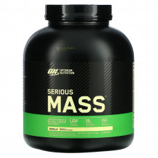 Optimum Nutrition, Порошок Serious Mass с высоким содержанием белка для набора веса, со вкусом ванили, 2,72 кг