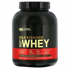 Optimum Nutrition, Gold Standard, 100% Whey, сыворотка с насыщенным вкусом молочного шоколада, 2,27 кг (5 фунтов)