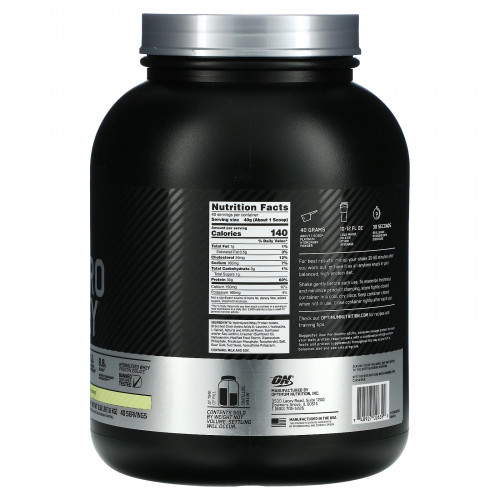 Optimum Nutrition, Platinum Hydro Whey, Velocity Vanilla, 1,6 кг (3,52 фунта)
