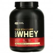 Optimum Nutrition, Gold Standard 100% Whey, сыворотка со вкусом ванильного мороженого, 2,27 кг (5 фунтов)