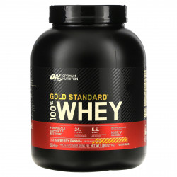 Optimum Nutrition, Gold Standard 100% Whey, сыворотка со вкусом клубники и банана, 2,27 кг (5 фунтов)