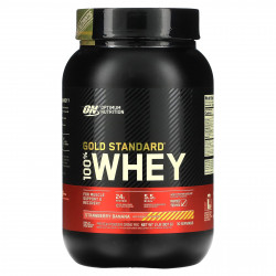 Optimum Nutrition, Gold Standard, 100 % Whey, банан с клубникой, 907 г (2 фунта)