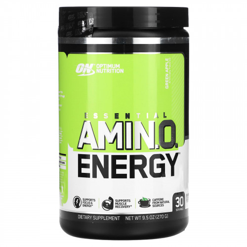 Optimum Nutrition, ESSENTIAL AMIN.O. ENERGY, зеленое яблоко, 270 г (9,5 унции)