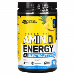 Optimum Nutrition, ESSENTIAL AMIN.O. ENERGY + ELECTROLYTES, ананасовый твист, 285 г (10,05 унции)