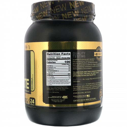 Optimum Nutrition, Gold Standard 100% Isolate, со вкусом ванили, 720 г (1,58 фунта)