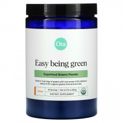 Ora, Easy Being Green, порошок из суперфудов зелени, апельсин, 240 г (8,5 унций)