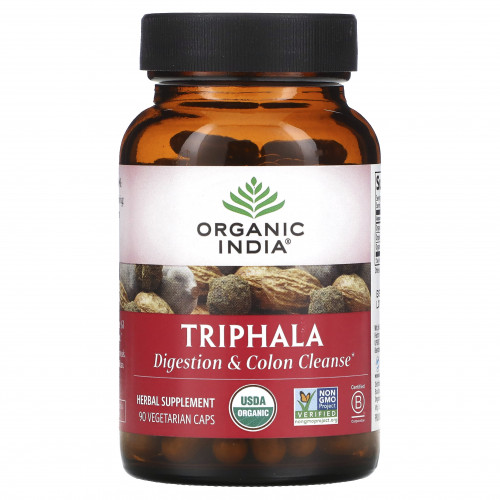 Organic India, трифала, 90 вегетарианских капсул