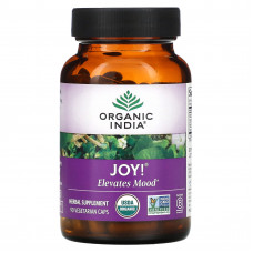 Organic India, Joy !, поднимает настроение, 90 вегетарианских капсул