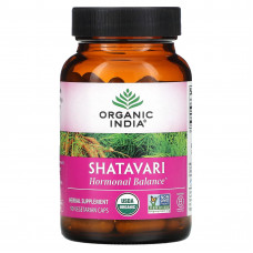 Organic India, шатавари, 90 вегетарианских капсул