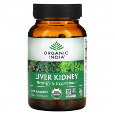 Organic India, Liver Kidney, 90 вегетарианских капсул