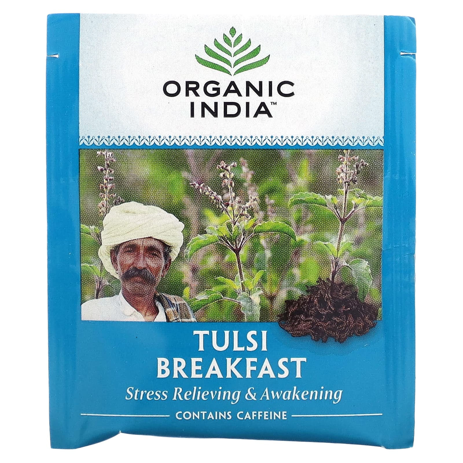 Organic India, Чай тулси, завтрак, 18 пакетиков для настоя, 30,6 г (1,08 унции)