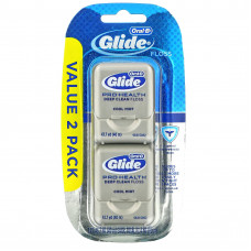 Oral-B, Glide, Pro-Health, зубная нить для глубокой очистки, прохладная мята, 2 упаковки, 43,7 ярда (40 м) каждый