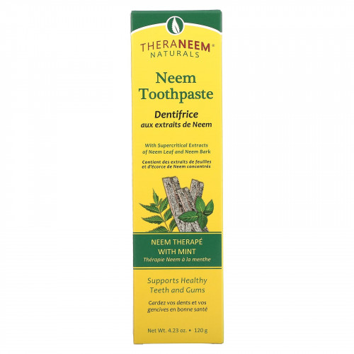 Organix South, TheraNeem Naturals, Neem Therapé, зубная паста с мятой, 120 г (4,23 унции)