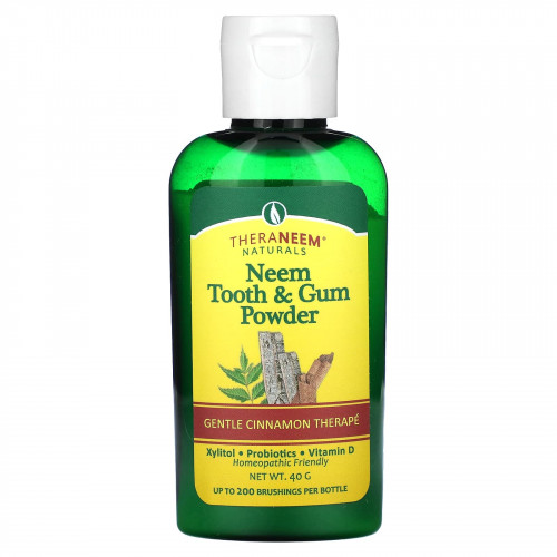 Organix South, TheraNeem Naturals, порошок для зубов и десен, ним и нежная корица, 40 г