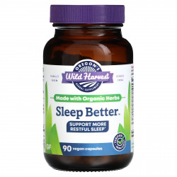 Oregons Wild Harvest, Sleep Better, средство для сна, 90 веганских капсул