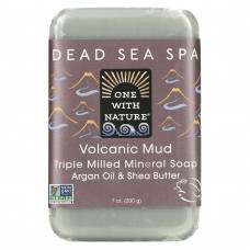 One with Nature, Тройное пилированное минеральное мыло, вулканическая грязь, 7 унций (200 г)