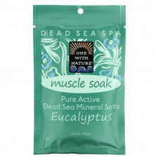 One with Nature, Dead Sea Spa, минералы, расслабление мышц, с запахом эвкалипта, 70 г