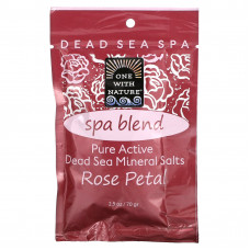One with Nature, Dead Sea Spa, минеральные соли, смесь для спа, с запахом лепестков розы, 70 г