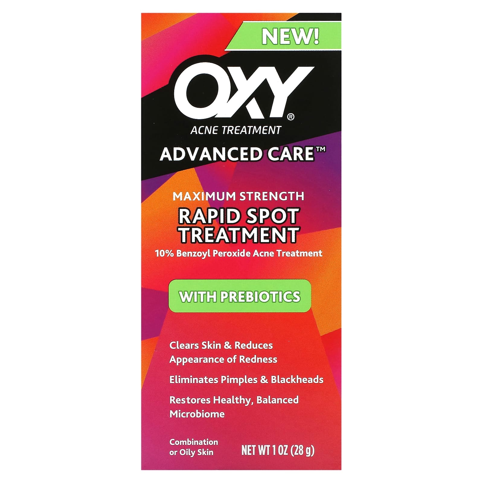 Oxy Skin Care, Advanced Care, быстрое удаление пятен с пребиотиками, максимальная эффективность, 28 г (1 унция)