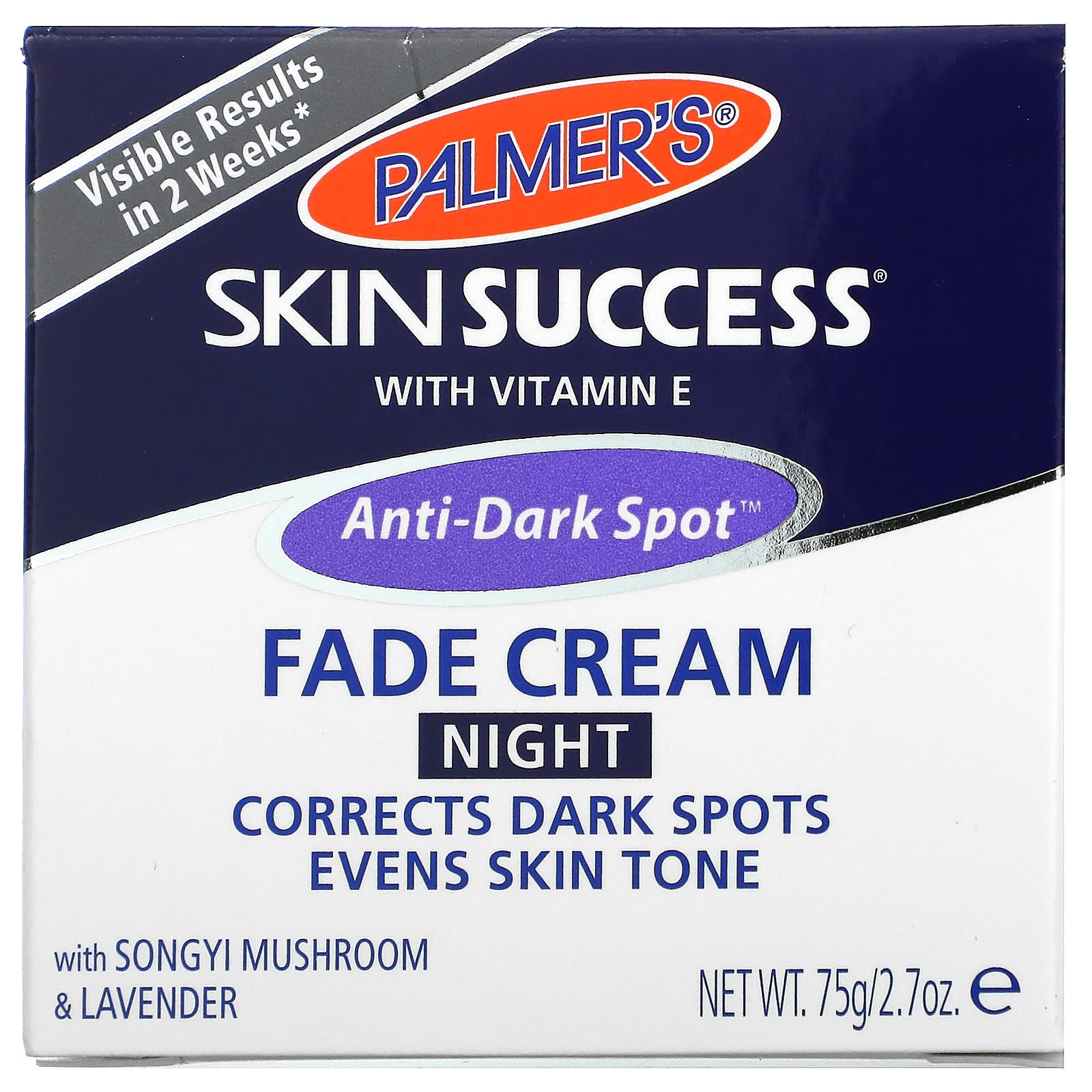 Palmers, Skin Success with Vitamin E, Крем против исчезновения темных пятен, ночной, 2,7 унции (75 г)