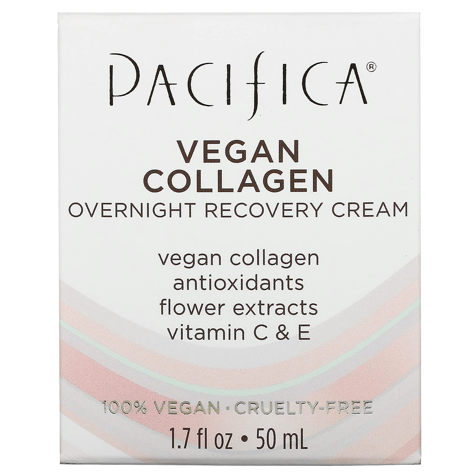 Pacifica, Vegan Collagen, ночной восстанавливающий крем, 50 мл (1,7 жидк. Унции)