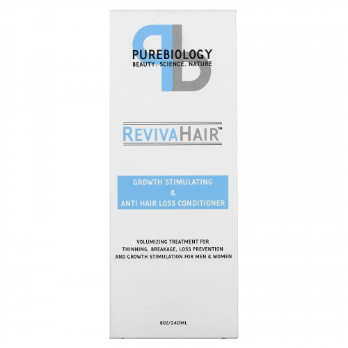 Pure Biology, RevivaHair, кондиционер для стимуляции роста волос и против выпадения волос, 240 мл (8 унций)