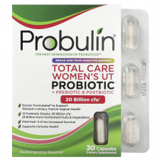 Probulin, Total Care, пробиотик для женской мочевыделительной системы, 20 млрд КОЕ, 30 капсул