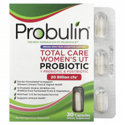 Probulin, Total Care, пробиотик для женской мочевыделительной системы, 20 млрд КОЕ, 30 капсул