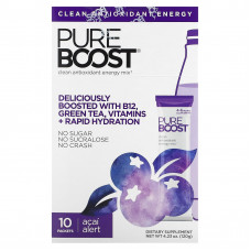 Pureboost, Clean Antioxidant Energy Mix, Acai Alert, 10 пакетиков по 12 г (0,42 унции)