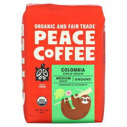 Peace Coffee, Organic Colombia, Ground, Medium Roast, 12 oz (340 g)