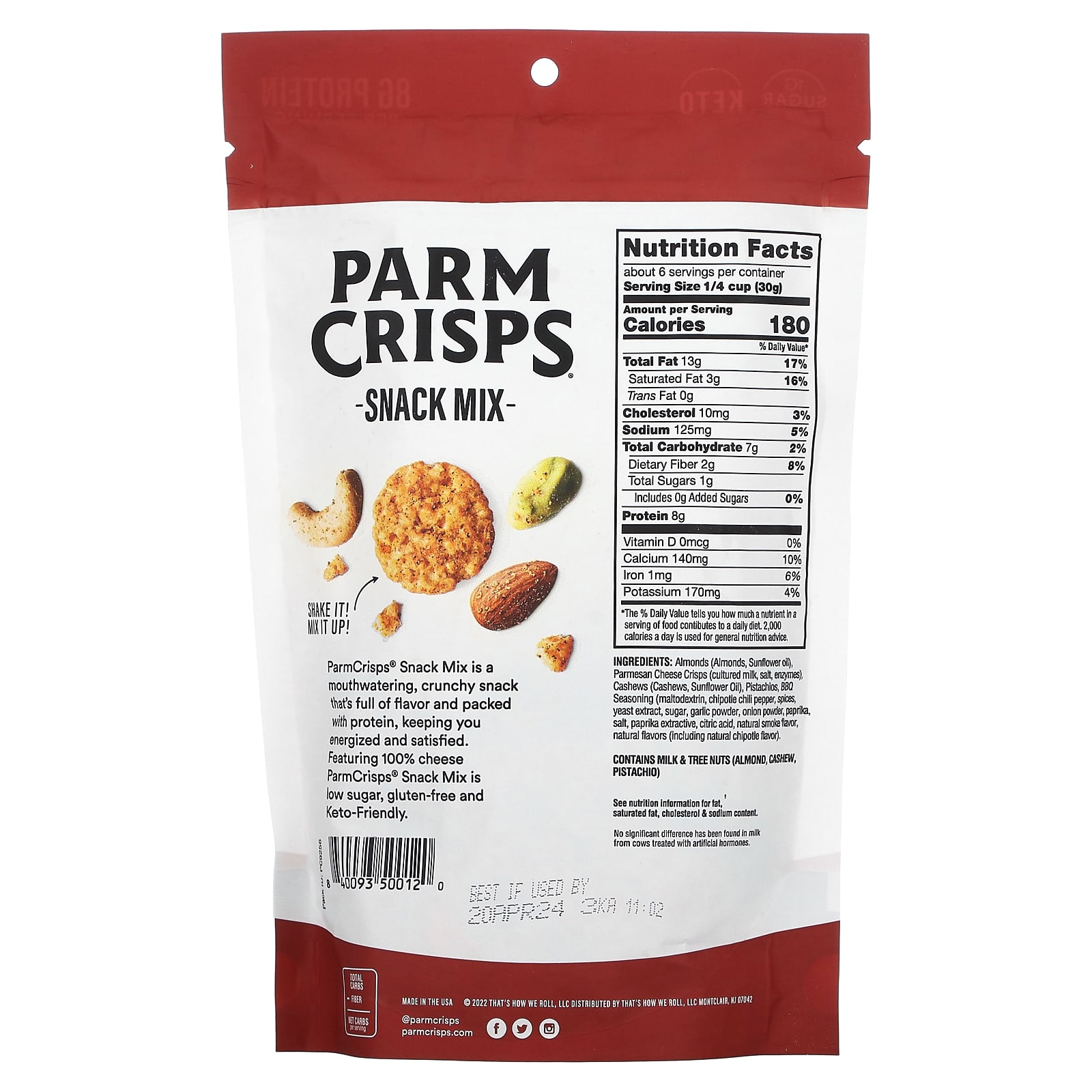 ParmCrisps, смесь снеков, барбекю с дымком, 170 г (6 унций)