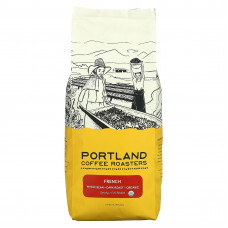 Portland Coffee Roasters, Органический кофе, цельные зерна, темная обжарка, французский, 907 г (2 фунта)