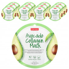 Purederm, Коллагеновая маска с авокадо, 12 шт., 18 г (0,63 унции)