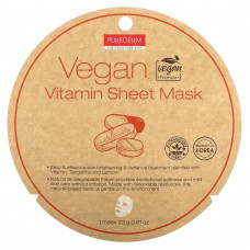 Purederm, Vegan Vitamin Sheet Beauty Mask, 1 тканевая маска, 23 г (0,81 унции)