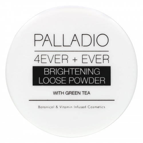 Palladio, 4Ever + Ever, рассыпчатая пудра для сияющей кожи с зеленым чаем, 6 г (0,21 унции)