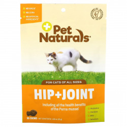 Pet Naturals, поддержка бедер и суставов, для кошек всех размеров, 30 жевательных таблеток, 45 г (1,59 унции)