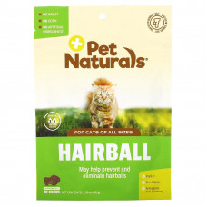 Pet Naturals, добавка для выведения комков шерсти, для кошек, около 30 жевательных таблеток, 45 г (1,59 унции)