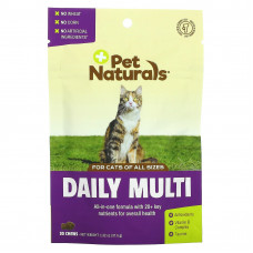 Pet Naturals, Ежедневный мультивитамин, для кошек, 30 жевательных таблеток, 1.32 унции (37.5 г)