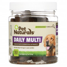 Pet Naturals, Ежедневные мультивитамины, Для собак, 50 жевательных таблеток, 6,17 унц. (175 г)