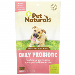 Pet Naturals, ежедневный пробиотик, для собак всех размеров, 60 жевательных таблеток, 72 г (2,55 унции)