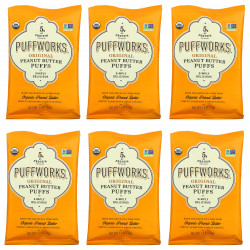 Puffworks, Шарики с арахисовой пастой, оригинальные, 6 пакетиков по 34 г (1,2 унции)