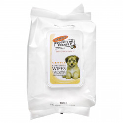 Palmer's for Pets, Формула кокосового масла с витамином E, освежающие салфетки для щенков, мягкое средство, 100 салфеток