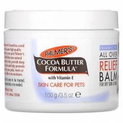Palmer's for Pets, Формула кокосового масла с витамином Е, универсальный бальзам, для сухой кожи и кожи подушечек, без отдушек, 100 г (3,5 унции)