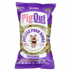 Pigout, Свиные шкурки без свиней, оригинальные, 99,22 г (3,5 унции)