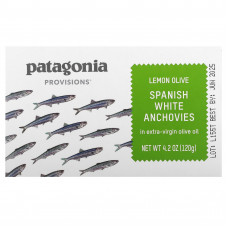 Patagonia Provisions, Испанские белые анчоусы, лимон и оливка, 120 г (4,2 унции)