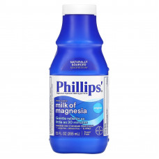 Phillips, Натуральное магнезиальное молоко, солевое слабительное средство, классический вкус, 355 мл (12 жидк. унций)
