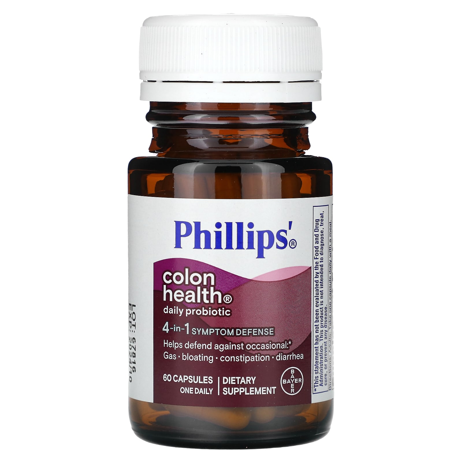 Phillips, Ежедневный пробиотик Colon Health, 60 капсул