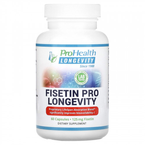 ProHealth Longevity, Fisetin Pro Longevity, 125 мг, 60 капсул