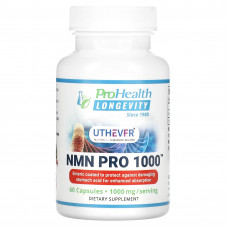 ProHealth Longevity, Uthever, NMN Pro 1000, 500 мг, 60 капсул