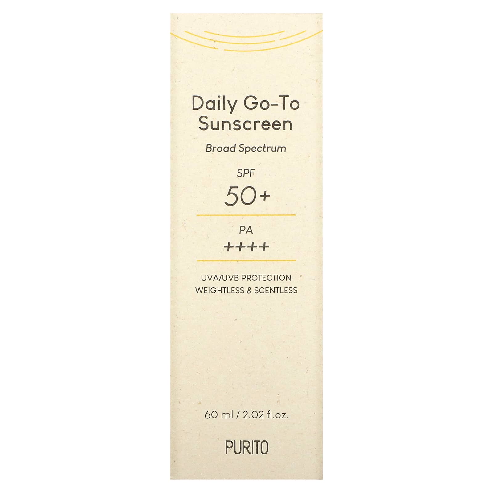 Purito, Daily Go-To Sunscreen, SPF 50+ PA++++, 2.02 fl oz (60 ml)